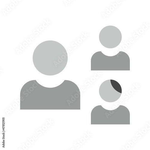 Family Flat Grey Scale Vector Icon Design