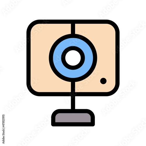 Webcam Line Filled Vector Icon Design