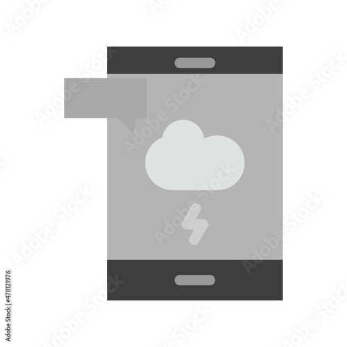 Cyberbullying Flat Grey Scale Vector Icon Design