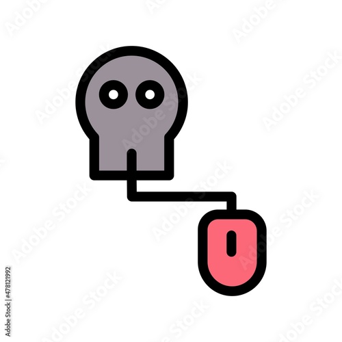 Cyberbullying Line Filled Vector Icon Design