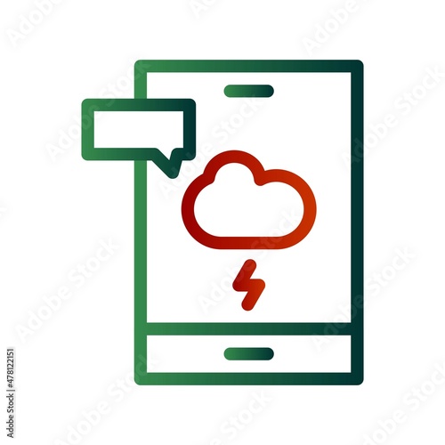 Cyberbullying Line Gradient Vector Icon Design