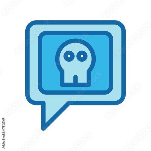 Blackmail Line Filled Blue Vector Icon Design