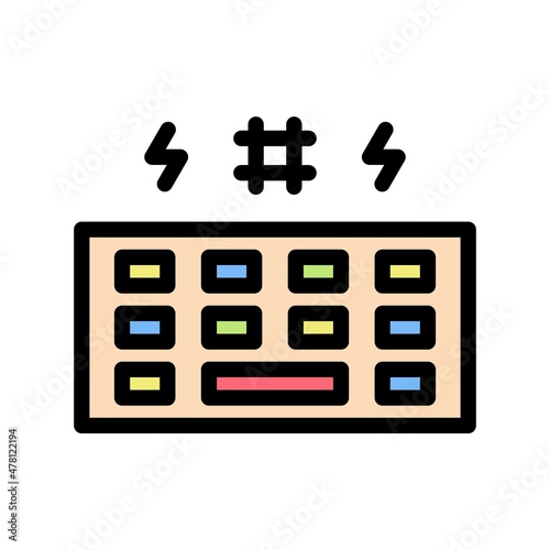 Cyberbullying Line Filled Vector Icon Design