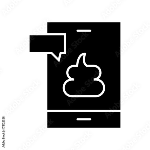 Hate Glyph Vector Icon Design