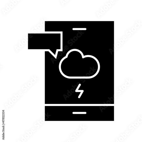 Cyberbullying Glyph Vector Icon Design