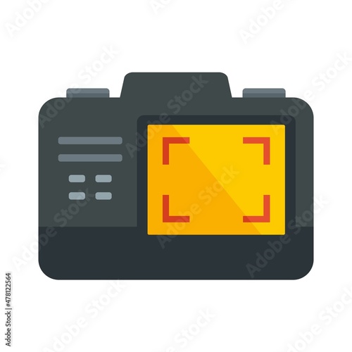 Video camera screen recording icon flat isolated vector