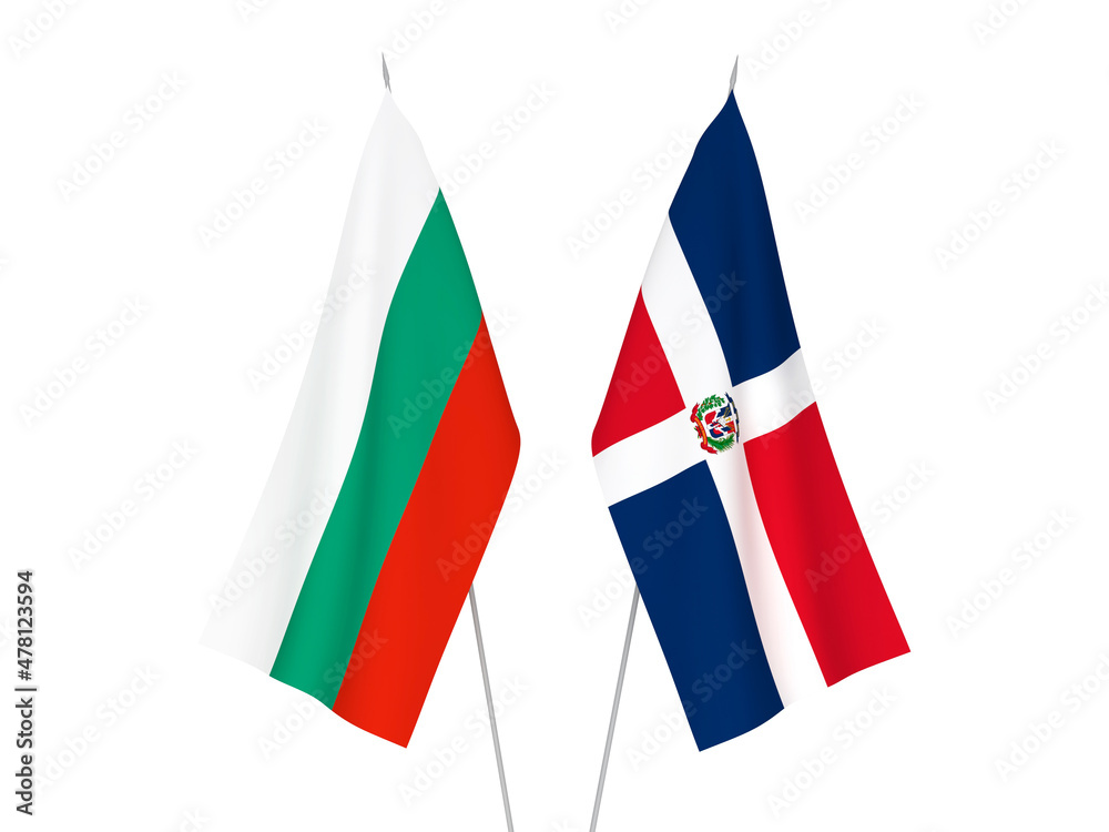 Bulgaria and Dominican Republic flags