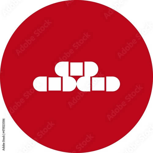 Sushi Glyph Circle Vector Icon Design