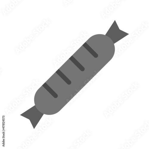  Sausage Flat Grey Scale Vector Icon Design