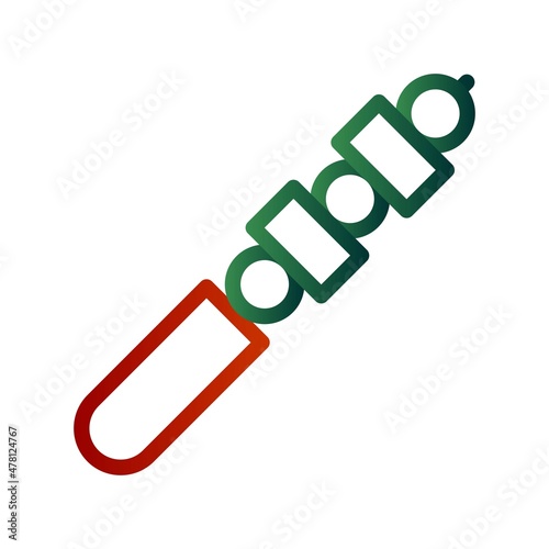 Kebab Line Gradient Vector Icon Design