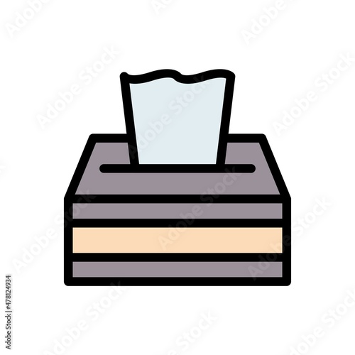 Tissue Line Filled Vector Icon Design