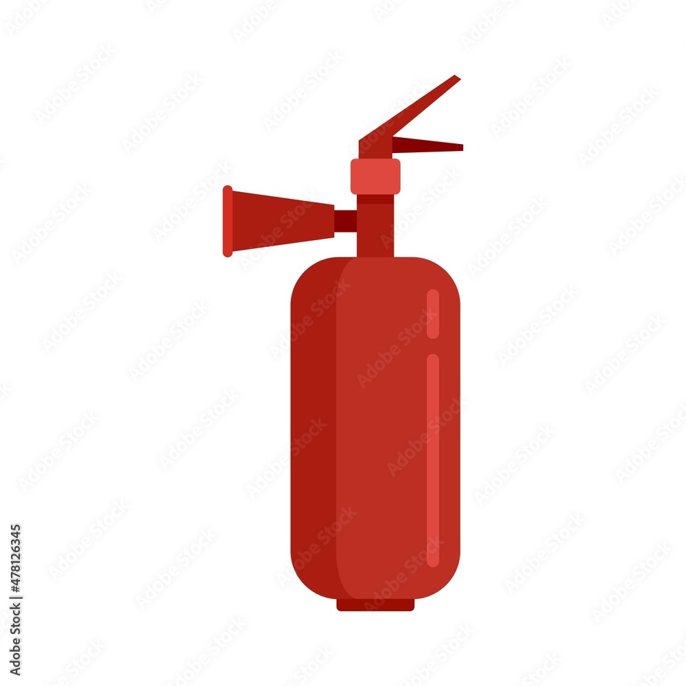 Fire extinguisher help icon flat isolated vector Fire extinguisher help icon flat isolated vector