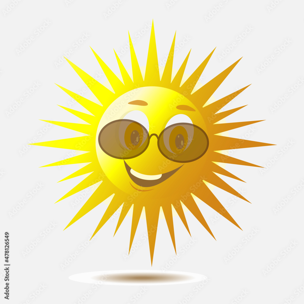 sun in sunglasses smile