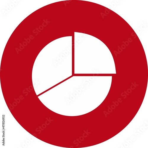 Pie Chart Glyph Circle Vector Icon Design photo