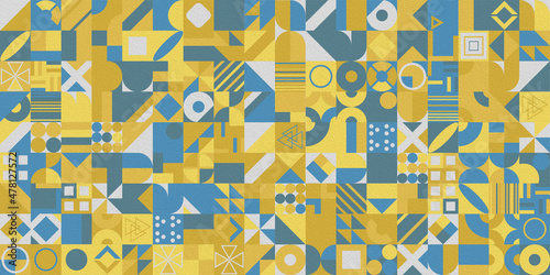 Colorful mosaic covers design. Minimal geometric pattern background