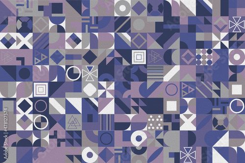 Colorful mosaic covers design. Minimal geometric pattern background