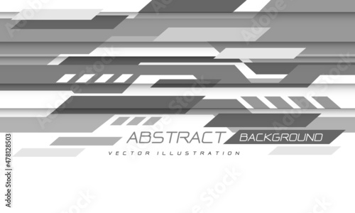 Abstract grey white geometric speed technology futuristic design background vector