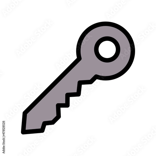 Key Line Filled Vector Icon Design