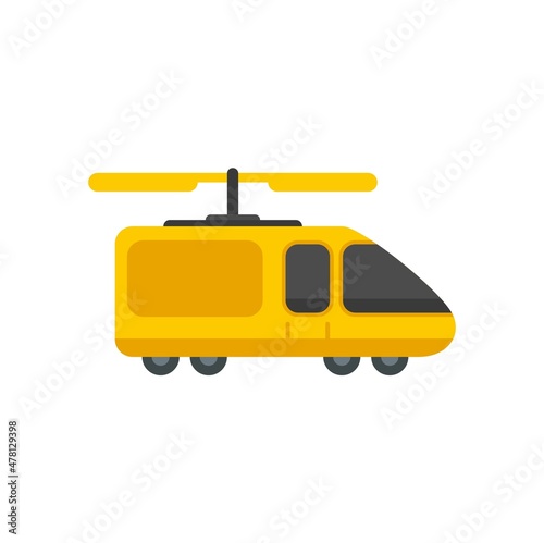 Transport unmanned taxi icon flat isolated vector