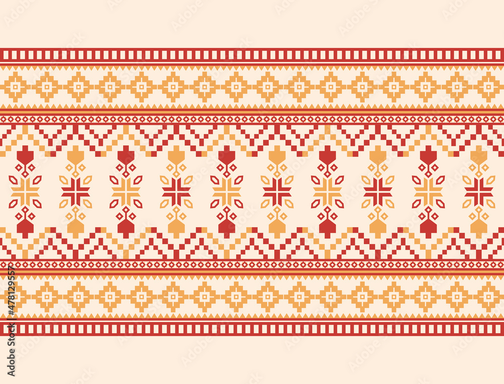 Geometric ethnic oriental pattern background. Design for texture, wrapping, clothing, batik, fabric, wallpaper and background. Pattern embroidery design. Geometric ethnic oriental pattern background. Design for texture, wrapping, clothing, batik, fabric, wallpaper and background. Pattern embroidery design.