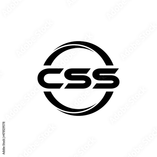 CSS letter logo design with white background in illustrator, vector logo modern alphabet font overlap style. calligraphy designs for logo, Poster, Invitation, etc.	