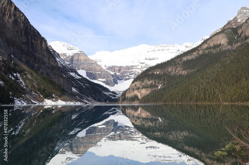 An amazing Lake Louise at a sunny day. Wonderful road trip through Banff and Jasper national park in British Columbia  Canada. An amazing day in Vancouver. What a beautiful nature in Canada.