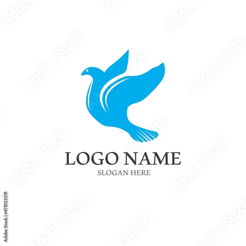 Dove bird logo vector design