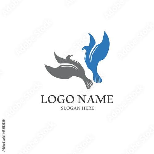 Dove bird logo vector design