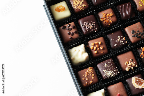 belgium chocolate candy in the box
