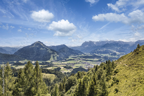 Mountain view at a hiking tour to taubenseehütte, Reit im Winkl, bavaria