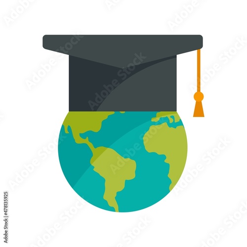 Global newtons day icon flat isolated vector