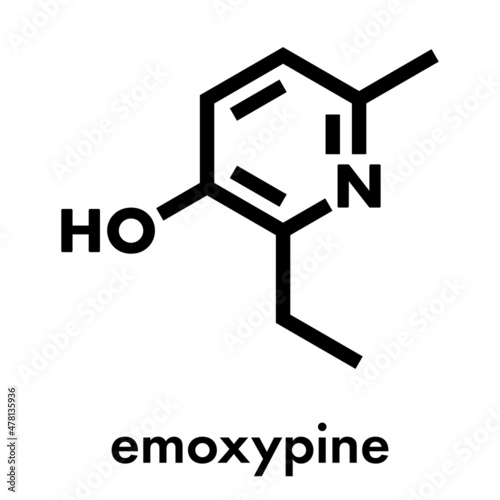 Emoxypine antioxidant molecule. Skeletal formula.