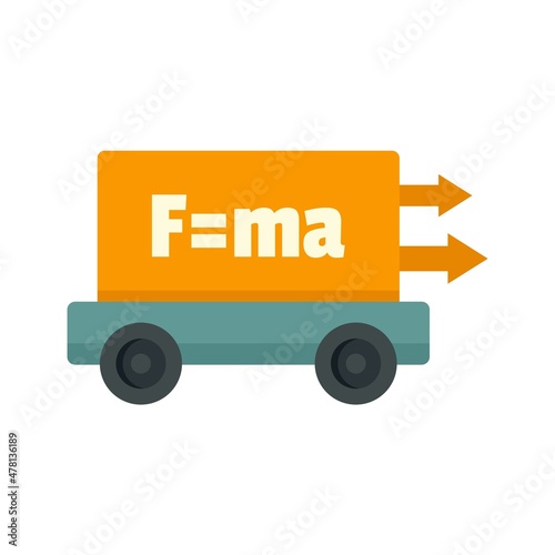 Newton force icon flat isolated vector