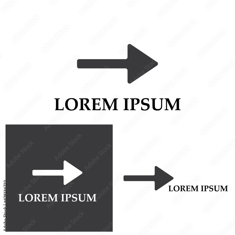 Arrow vector illustration icon Logo Template design