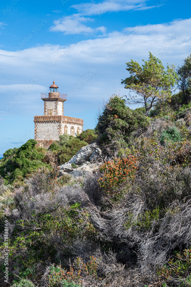 The Dana lighthouse in Poros island The Dana lighthouse in Poros island