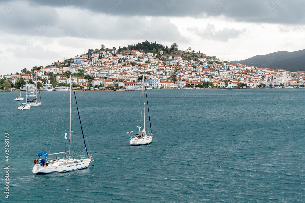 View of Poros old town