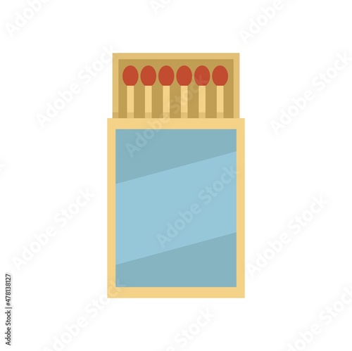 Swedish wood match icon flat isolated vector