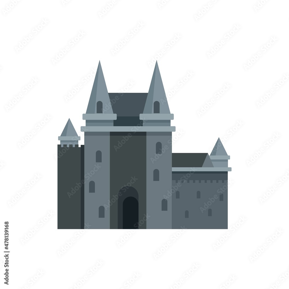 France castle icon flat isolated vector