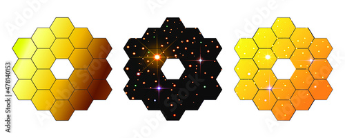 Mirrored glass from the James Webb Space Telescope.