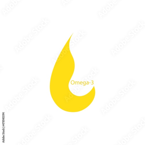 Fish oil icon logo vector