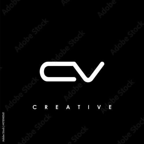 CV Letter Initial Logo Design Template Vector Illustration