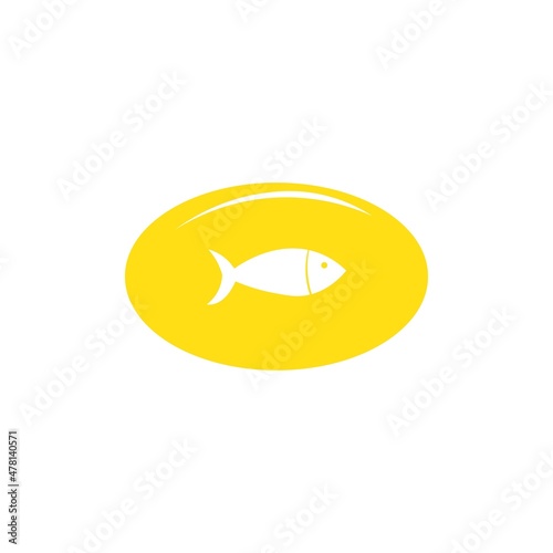 Fish oil icon logo vector