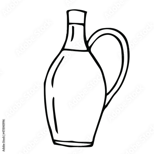 Olive oil vector illustration, hand drawing doodle