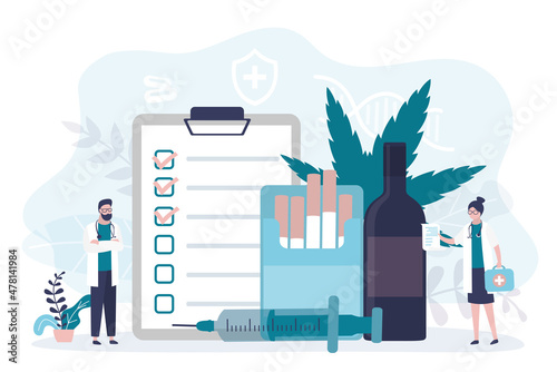 Specialist provide help for people with addictions. Doctors treat drug and alcohol addiction