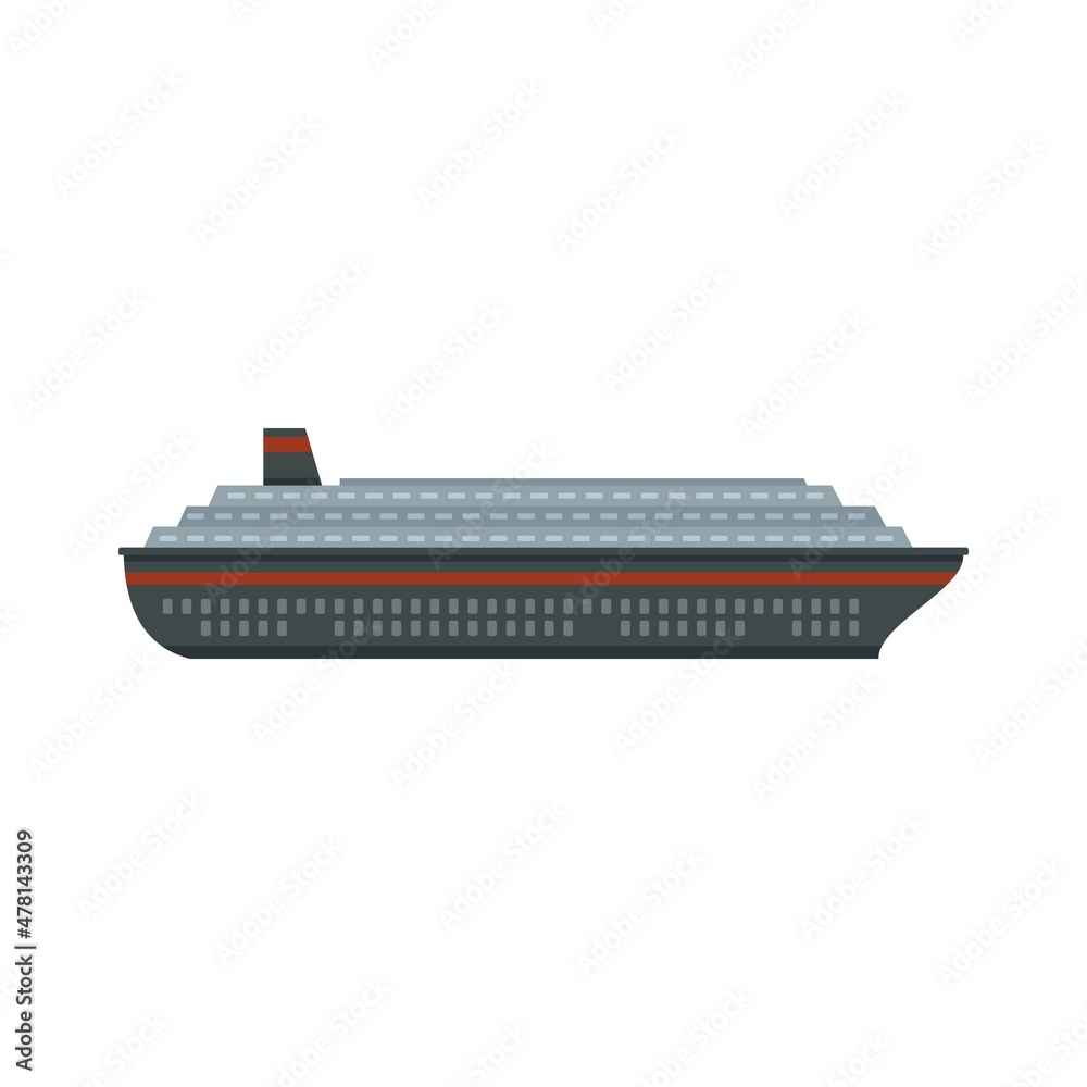 Obraz premium Floating cruise icon flat isolated vector