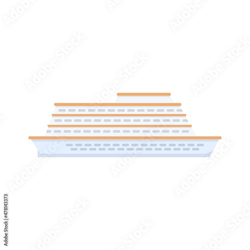 Enjoy cruise icon flat isolated vector