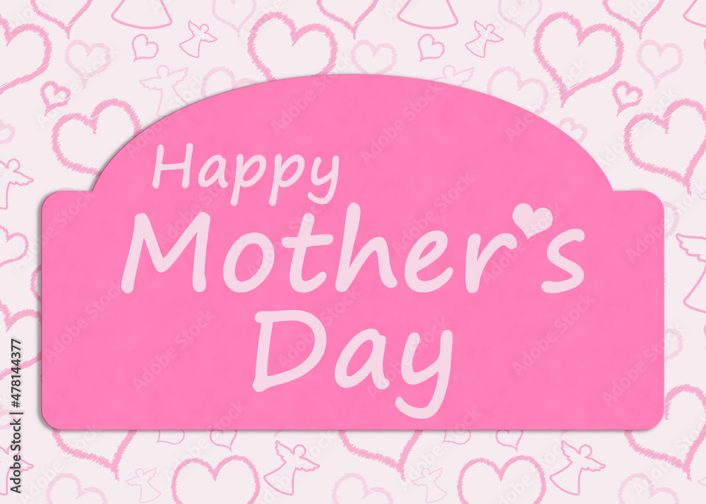 Happy Mothers Day pink greeting card