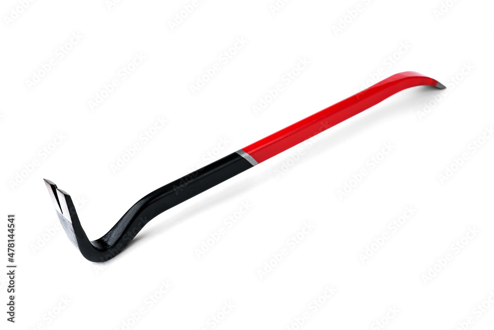 Black metal nail puller isolated on white background. Black metal nail puller isolated on white background.