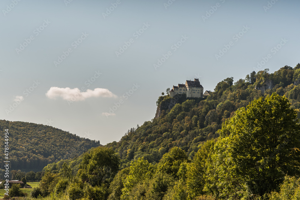 Schloss Werenwag im Oberen Donautal, Hausen im Tal, Naturpark Obere Donau, Landkreis Sigmaringen, Baden-Württemberg, Deutschland