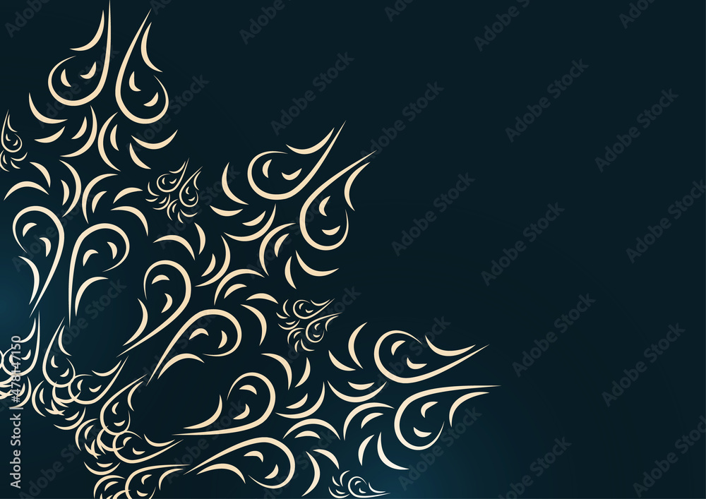 Luxury mandala background. Decorative round ornament. Oriental design. Yoga logos. Snowflake. Vector